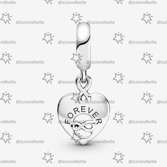 Pandora Friends Forever Heart Dangle Charm - Picture 2 of 6